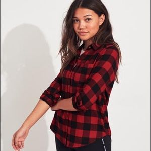 Hollister red flannel